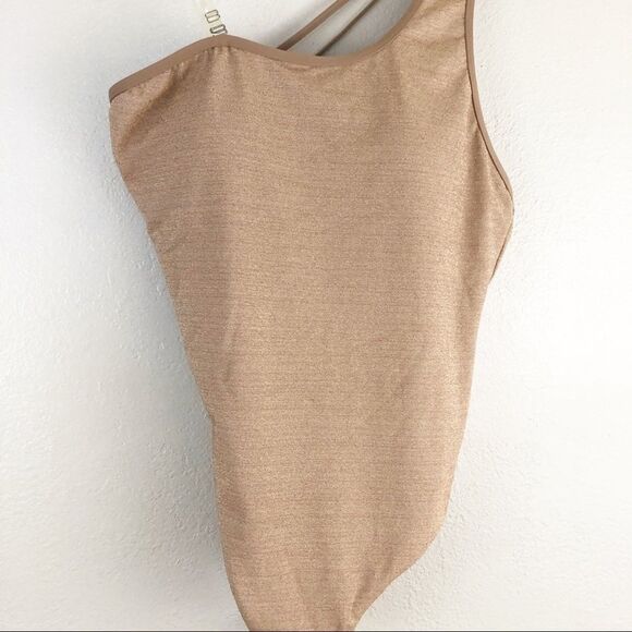 Jantzen Gold Texture One Shoulder One-piece size L/Xl. New without tags - Picture 3 of 7